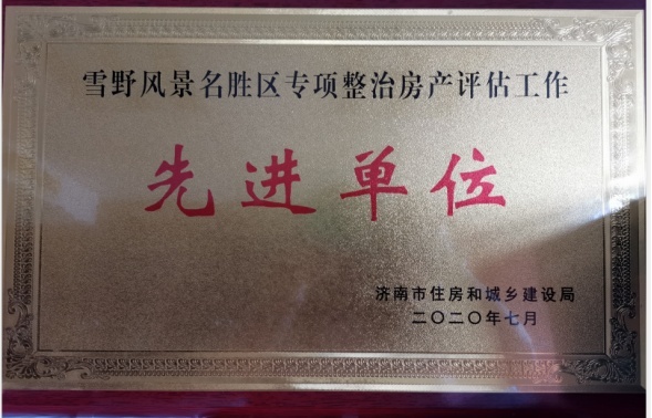 雪野风景名胜区专项整治房产评估工作
先进单位